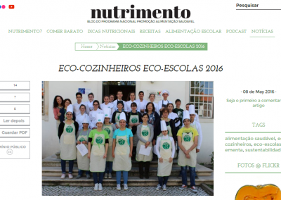 In Nutrimento – Blog do PNPAS da Direção-Geral da Saúde, 08-05-2016.